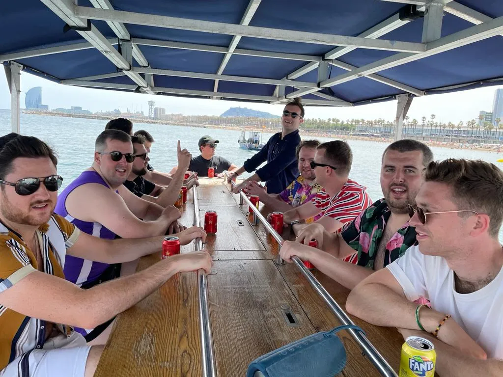 Beer Pedal Boat Stag Do Barcelona